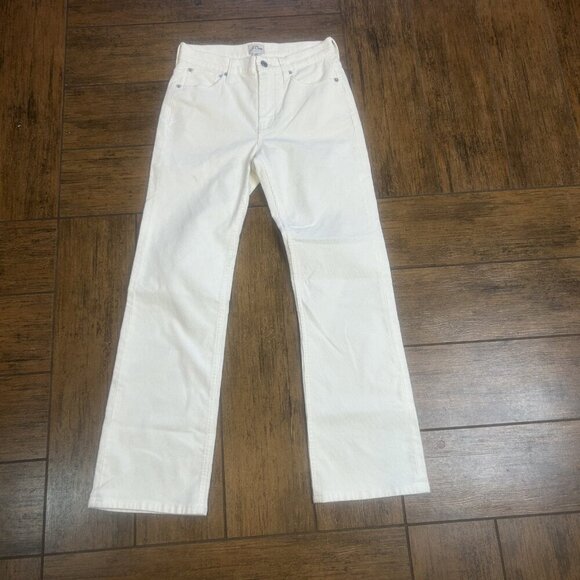 J. Crew Cream Ivory Stretch Corduroy Flare Jeans Size 24 - Picture 6 of 10